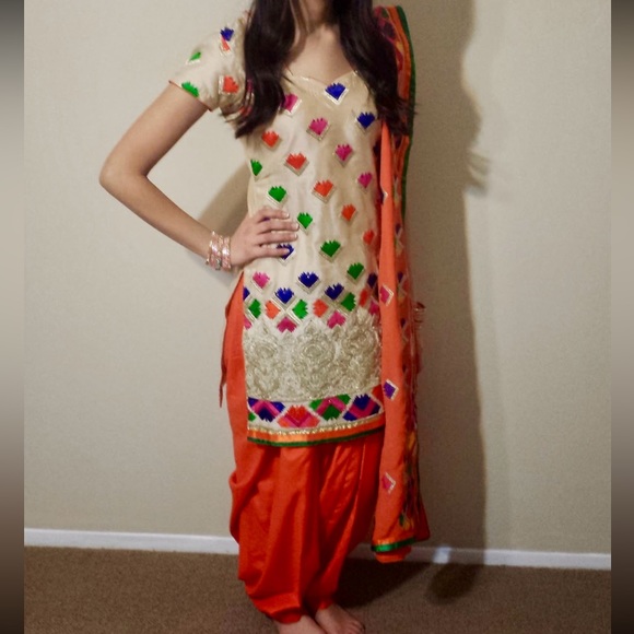 Salwar Kameez Other - Multi Color Indian Phulkari Suit